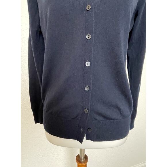 Uniqlo Sweater Cardigan V Neck Button Front Wool Knit - Picture 3 of 8